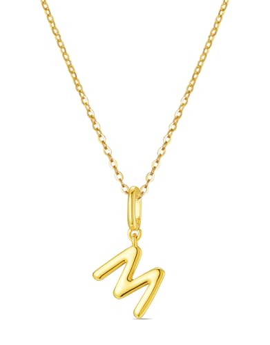 OVRUNS Initial Charm for Women,Letter Bracelet Necklace Charms Alphabet Pendant Charms With Clasp - color: Gold, style: Letter M