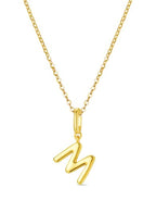 OVRUNS Initial Charm for Women,Letter Bracelet Necklace Charms Alphabet Pendant Charms With Clasp - color: Gold, style: Letter M