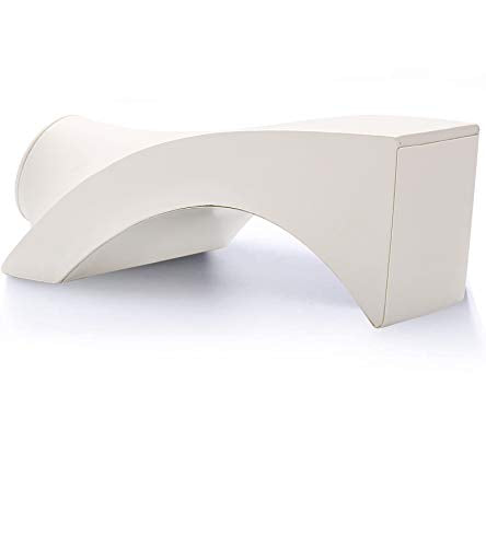 Polmart H2 Necklace Display Bust (White Leatherette, 10”H) - color: White Leatherette, size: 10"h