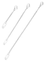Altitude Boutique 18k Gold Plated Necklace Chain Extenders | Delicate Necklace or Bracelet Extender Chain Set for Women | 3 Piece Set of 1”, 2”, 3” Inches, Stainless Steel, Hypoallergenic Extensions