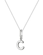 OVRUNS Initial Charm for Women,Letter Bracelet Necklace Charms Alphabet Pendant Charms With Clasp - color: Silver, style: Letter C