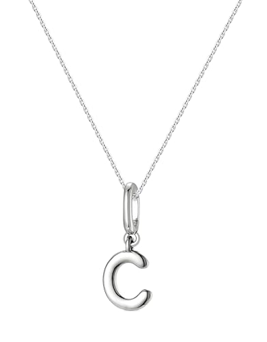 OVRUNS Initial Charm for Women,Letter Bracelet Necklace Charms Alphabet Pendant Charms With Clasp - color: Silver, style: Letter C