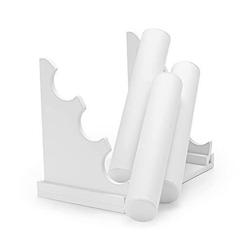 3 Tiers White PU Leather Jewelry Organizer Stand and Display Detachable Bracelet Display Stand Jewelry Tree for Watch Organization - color: 3 tiers-white