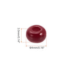 HARFINGTON 2000Pcs Small Glass Beads 6/0 4mm Loose Tiny Round Small Beads for Bracelet Earring Rings Jewelry Making, Burgundy Red - color: Burgundy Red