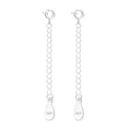 2pcs Adabele Authentic 925 Sterling Silver Cable Chain Extender Clasp Strong Removable Adjustable 3 inch Raindrop Chain Extension for Necklace Bracelet Anklet Jewelry Making SS308-3 - color: Silver, size: 3 inch - 2pcs