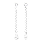 1pc Adabele Authentic 925 Sterling Silver Cable Chain Extender Clasp Strong Removable Adjustable 4 inch Raindrop Chain Extension for Necklace Bracelet Anklet Jewelry Making SS308-4 - color: Silver, size: 4 inch - 1pc