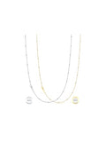 IEFWELL 14K-Real-Gold-Plated S925 Sterling Silver Chain Necklace for Women, 1.2/0.8mm Satellite Bead Cable Box Chains Set Hypoallergenic Sturdy Women's Chain Necklace, 16/18/20/22 Inch Jewelry Gifts - color: Satellite Chain, size: 22 Inch
