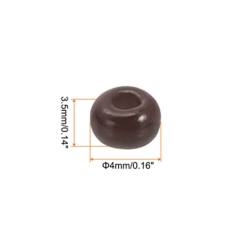 HARFINGTON 2000Pcs Small Glass Beads 6/0 4mm Loose Tiny Round Small Beads for Bracelet Earring Rings Jewelry Making, Brown - color: Brown
