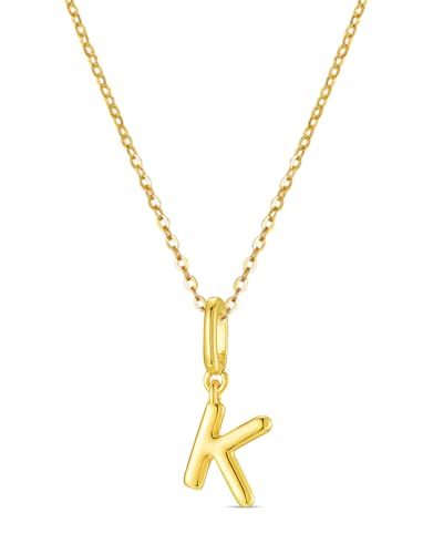 OVRUNS Initial Charm for Women,Letter Bracelet Necklace Charms Alphabet Pendant Charms With Clasp - color: Gold, style: Letter K