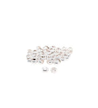 50pcs 925 Sterling Silver Open Crimp Bead Covers, 4MM, by CRAFT WIRE - color: 925 Sterling Silver, size: 4MM