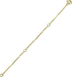 14K Gold Chain Extender for Women, Yellow Gold/White Gold/Rose Gold Adjustable Gold Necklace Anklet EXtension Chain, Available in 2/3/4 Inch - color: Yellow Gold, size: 3 Inch