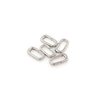 18K Gold Filled Oval Clasp Spring Claps Connector Carabiner Keychain for DIY Jewelry Finding Necklace Bracelet (Silver(9.5x19x3mm)) - color: Silver(9.5x19x3mm)