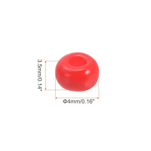 HARFINGTON 2000Pcs Small Glass Beads 6/0 4mm Loose Tiny Round Small Beads for Bracelet Earring Rings Jewelry Making, Red - color: Red