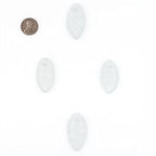 The Bead Chest Leaf Sea Glass Pendants, Frosted Matte Eco-Friendly Translucent Recycled Glass Charms for Jewelry & Necklace Making - color: Clear, size: Leaf