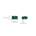 Beadia Malachite Stone Tila Beads 5x2mm Rectangle 2-Hole Spacer Beads for DIY Bracelet Earring Making 15"/Strand - color: Malachite, size: 5x2mm