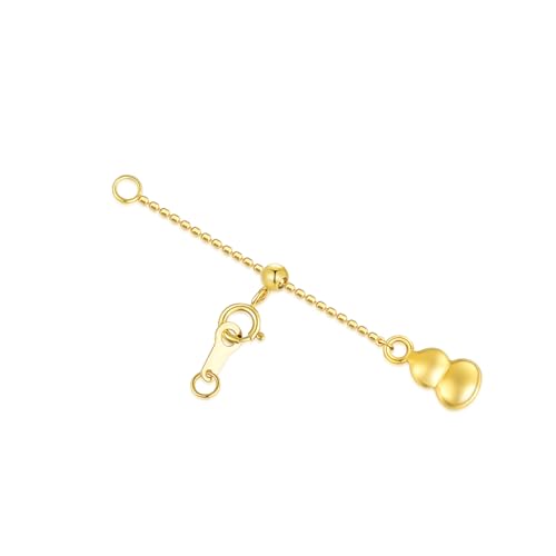 18k Yellow Gold 1"/2"/3"/4"/5"/6" Adjustable Necklace Extender Chain, 18k Gold Adjustable Necklace Extender Bracelet Anklet Extension Chain, Adjustable Bracelet Extender 18k Gold - color: style 2, size: 4inch