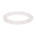 Crystal Vibe 8mm Beaded Bracelets For Women Men - Healing Crystal Bracelet - Adjustable Size - color: selenite