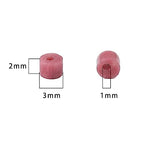 BEADIA Natural Rhodochrosite Short Cylinder Beads 2x3mm 155pcs Tube Loose Semi Gemstone Beads for Jewelry Making Design - color: Rhodochrosite
