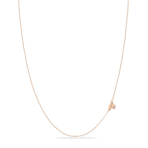 KEZEF 18K Gold over Silver Chain, Gold Chain Women, 1mm Cable Sterling Silver Chain Necklace for Women, Diamond-Cut Elegant, Thin, Sturdy, 16, 18, 20, 22, 24 Inches - color: Rose Gold, size: 16 Inch (Very Short)