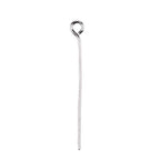 BEADIA Open Eye Pins Platinum Head Pins for DIY Jewelry Making 40mm 200pcs - color: Platinum, size: 40mm