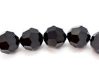 100pcs Adabele Austrian 4mm (0.16 Inch) Small Faceted Loose Round Crystal Beads Jet Black Compatible with 5000 Swarovski Crystals Preciosa SS2R-423 - color: Jet Black, size: 4mm Small (100pcs)