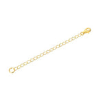 2pcs Adabele Real Yellow Gold Plated Sterling Silver Chain Extender Clasp Removable Adjustable 2 inch Cable Chain Extension for Necklace Bracelet Anklet Jewelry Making SS304-2 - color: Gold Plated Sterling Silver, size: 2 inch - 2pcs