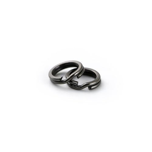 30Pcs 6-8mm Double Jump Rings for Jewelry Making, Key Rings for Keychains, Stainless Steel Mini Split Ring with Plier, Crafts Double Split Rings Fishing (8mm, Gun Black)