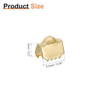 uxcell 30Pcs Ribbon End Crimp Clamps, 6.5mm Pinch Cord End Clasps Stainless Steel Curled Bead Clasp for Ribbon Lace Bookmark Ends Keychain DIY Making, Gold - size: 6.5mm