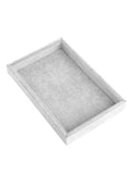 Velvet Jewelry Tray, Stackable Design, Drawer Insert, Multi-Compartment Storage, for Necklace Bracelet Ring Watch Organizing (Gray) - color: Gray