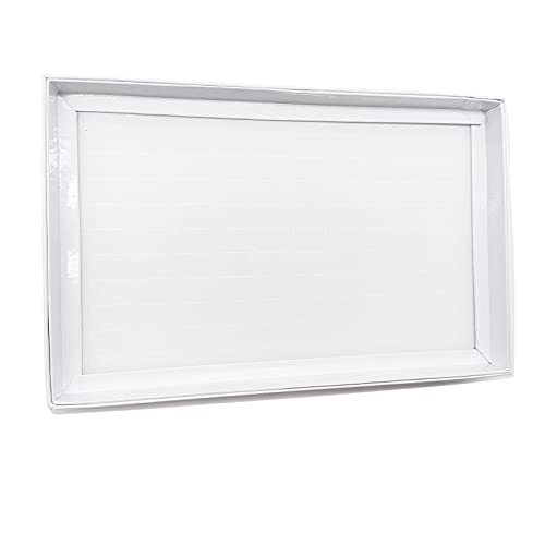 ZLY Jewelry Rings Display Tray Velvet 100 Slot Case Box Jewelry Storage Box (White) - color: White