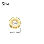 2000pcs 4mm Flat Round Disc Spacer Beads CCB Spacer Beads for Bracelet Necklace Jewelry DIY Crafts Making (Silver and Gold)