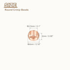 uxcell 200Pcs Round Crimp Beads, 4mm Metal Spacer Loose Beads Metal Clamp Ends Tiny Stoppers Bead for Bracelet Jewelry Making Craft DIY, Rose Gold - color: Rose Gold, size: 4mm