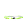 Made by Nami Surfer Anklet with Snap Hook Clasp Waterproof & Adjustable Thin String Ankle Bracelets for Women and Men Handmade Jewelry for Beach and Music Festival Accessories - color: Neon Green Black