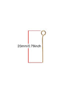 Shapenty 200PCS Mini Metal Wire Eyepins Beading Small Open Eye Head Pins Needles Bulk for DIY Craft Bead Earring Pendant Necklace Bracelet Jewelry Charm Finding Making (20mm/0.79Inch, Gold) - color: Gold, size: 20 mm
