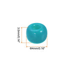 HARFINGTON 2000Pcs Small Glass Beads 6/0 4mm Loose Tiny Round Small Beads for Bracelet Earring Rings Jewelry Making, Blue Green - color: Blue Green