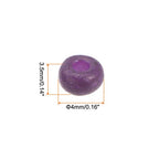 HARFINGTON 2000Pcs Small Glass Beads 6/0 4mm Loose Tiny Round Small Beads for Bracelet Earring Rings Jewelry Making, Dark Purple - color: Dark Purple