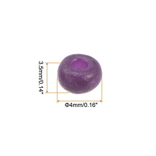 HARFINGTON 2000Pcs Small Glass Beads 6/0 4mm Loose Tiny Round Small Beads for Bracelet Earring Rings Jewelry Making, Dark Purple - color: Dark Purple