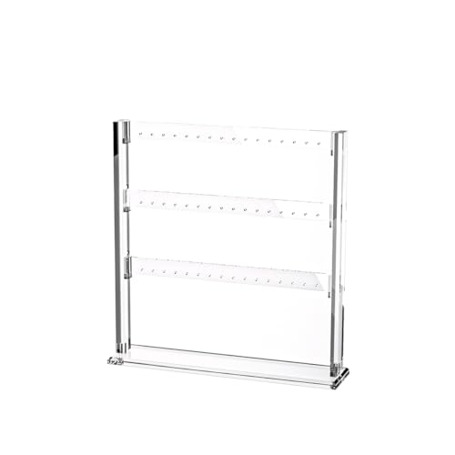 Coward Acrylic Earring Holder Stand, Tabletop Earring Jewelry Easel Display, Earring Jewelry Holder Organizer for Home Use or Store Selling Show (3layer)