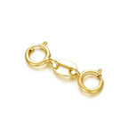 10K Gold Clasp Double Lobster Clasp Necklace Extender Clasp Bracelet Extension Connector for DIY Necklace Bracelet Jewelry Making(Style 12) - size: style 12