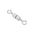 925 Sterling Silver Lobster Clasp for DIY Necklace Bracelet Jewelry Making, Double Spring Clasp with Closed Jump Rings, Necklace Extender Clasp Connector Bracelet Extension (Style 17) - style: Style 17