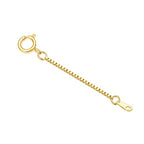 14k Gold 0.5"/1"/1.5"/2"/3" Necklace Bracelet Extender Chain, Necklace Extender Gold 14k, Durable Removable Gold Chain Extender, Gold Extension Chain for Necklace Anklet - color: style 3(Yellow)-Spring Clasp, size: 1.5inch