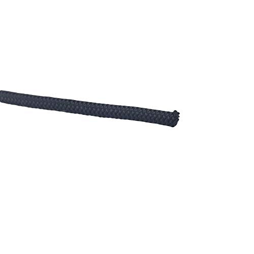3/16" Black Shock Cord, Marine Grade Polyester Bungee Cord, 500 ft Spool, UV Resistant Elastic Rope - size: (#6) 3/16" x 500 feet