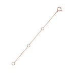 14K Solid Gold Necklace Extender Real Bracelet Extender 2 3 4 Inch Durable Adjustable Chain Gold Anklets Extension for Women 2" 3" 4" (14K Rose Gold-3 IN) - color: 14K Rose Gold-3 IN