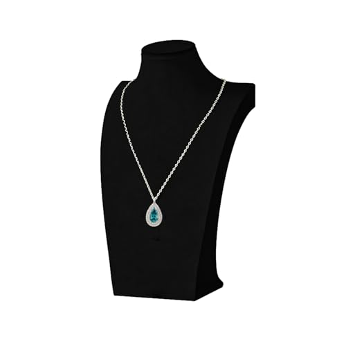 Necklace Bust Stand for Selling, Black Velvet Necklace Display Holder, Jewelry Necklace Organizer Rack for Home Use or Shop Show (13" Height) - color: Black Velvet, size: 13" Height (1pc)