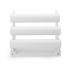 3 Tiers White PU Leather Jewelry Organizer Stand and Display Detachable Bracelet Display Stand Jewelry Tree for Watch Organization - color: 3 tiers-white