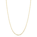 Kooljewelry Real 14k Yellow or White Gold 1.2 mm Sparkle Chain Adjustable Length Necklace (adjusts up to 22 inches) - color: Yellow