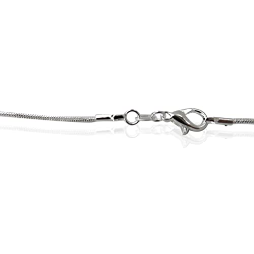 5 Pack 925 Sterling Silver Snake Chain Necklace with Clasp for Jewelry Making, 1.2 mm 18 Inch