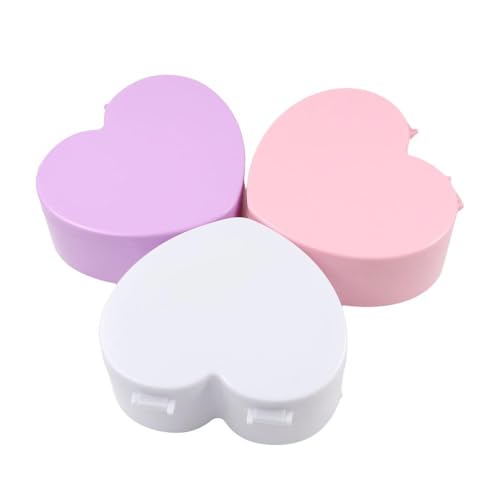 Vctitil 3 Pcs Heart shaped Jewelry Box - 2 Layer Jewelry Boxes with Mirror,Jewelry Storage Organizer,Jewelry Display Case,Desktop Organizer For Girls
