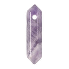 African Amethyst 32mm Natural Gemstone Hexagonal Wand Jewelry Making Crystal Pointed Chakra Reiki Healing Beads 2mm Hole Drilled(Pack of 10) - color: African Amethyst