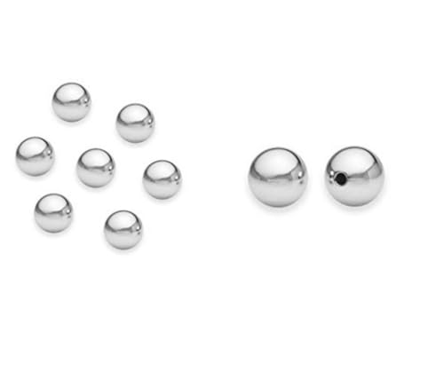 100pcs Adabele Authentic 925 Sterling Silver Hypoallergenic Seamless 2.5mm (0.1 Inch) Small Tiny Round Loose Beads Spacer for DIY Craft Jewelry Making SS141 - color: Sterling silver, size: 2.5mm (0.1") - 100pcs
